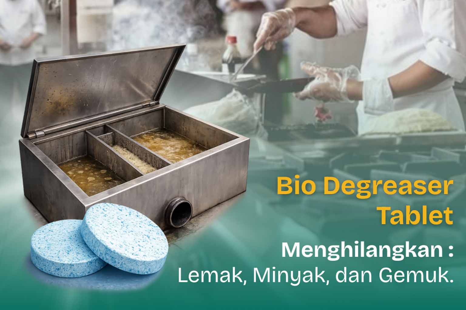 Bio Degreaser Tablet Bakteri Pengurai Minyak Grease Trap dan Dapur