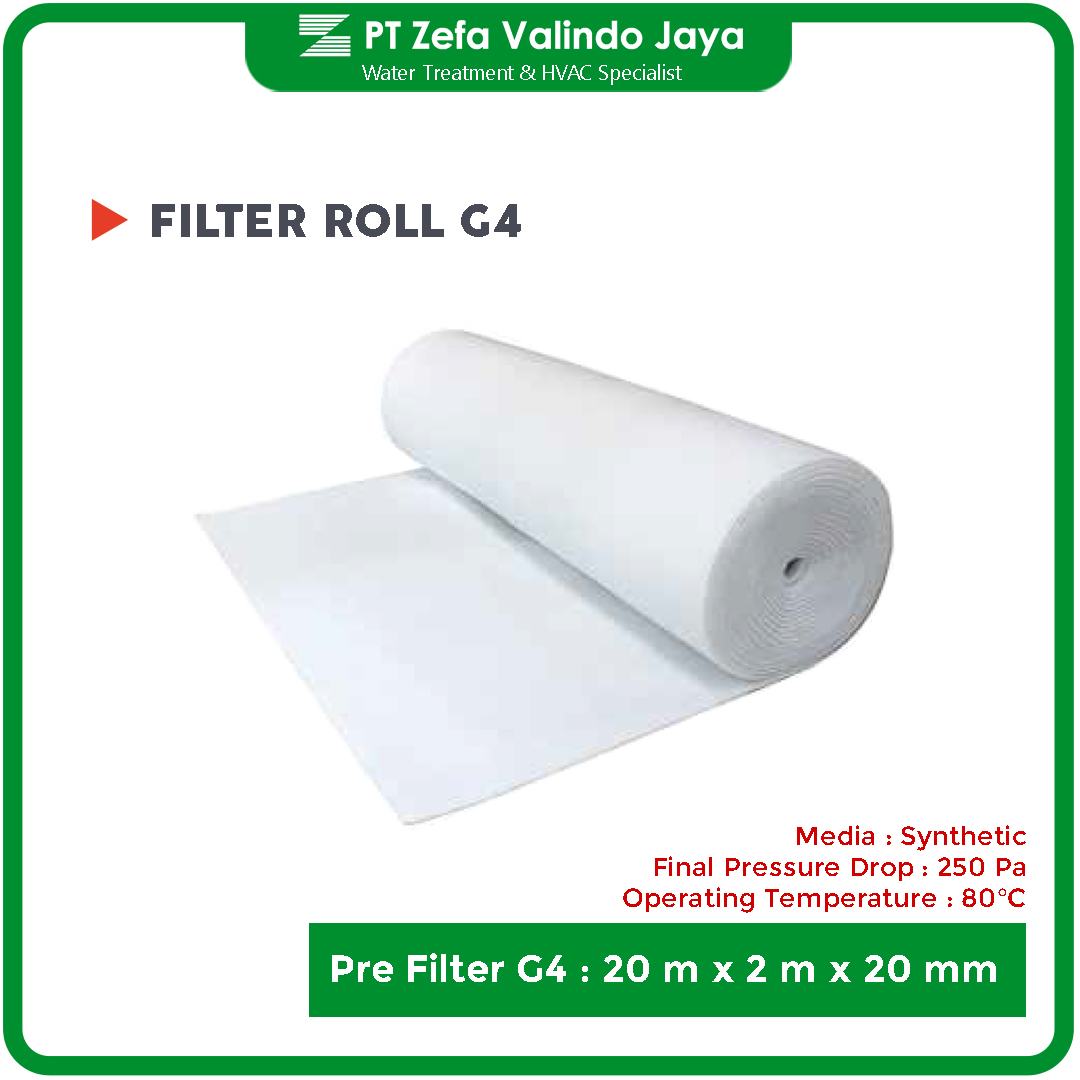 jual filter roll gulungan g4 tebal 20 mm 10 mm