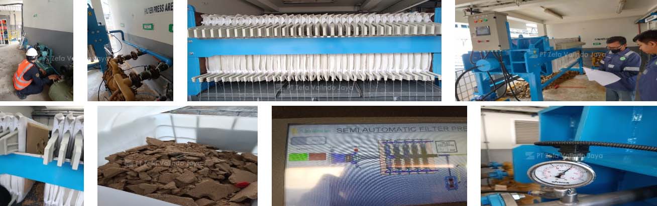 Filter Press Pemisah Padat Cair untuk IPAL Air Limbah Pabrik