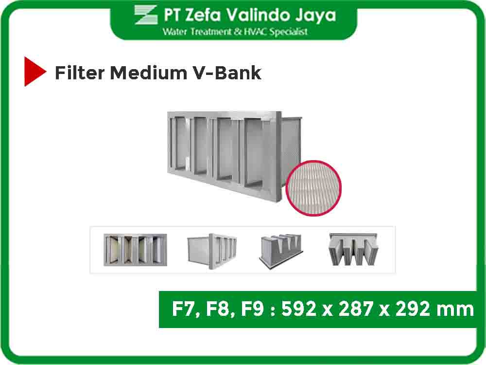 ZEFATECH Filter Medium V-Bank 592 x 287 x 292 mm