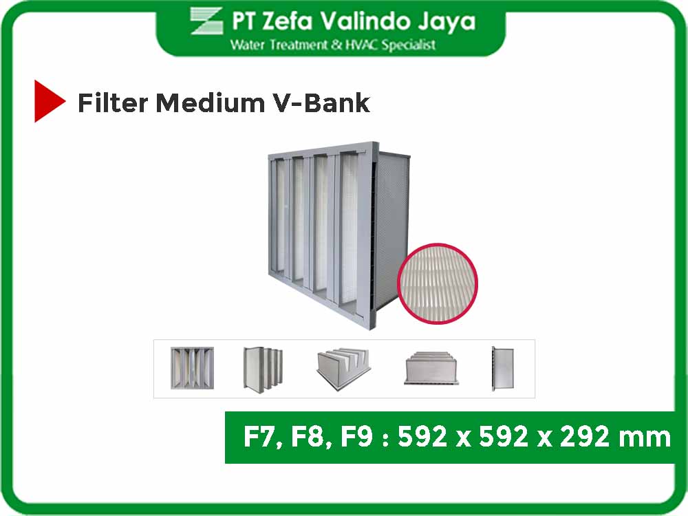 Filter Medium V-Bank 592 x 592 x 292 mm