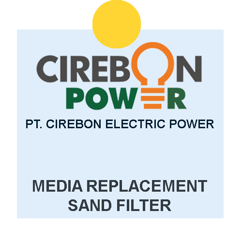 penggantian media sand filter PT cirebon electric power