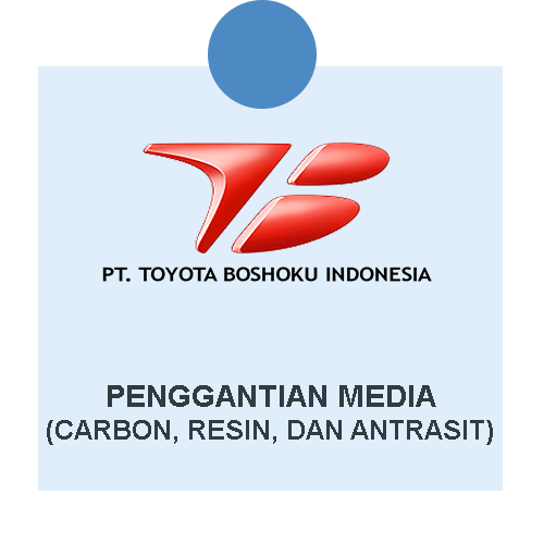 penggantian media filter carbon resin antrasit pt toyota boshuku indonesia
